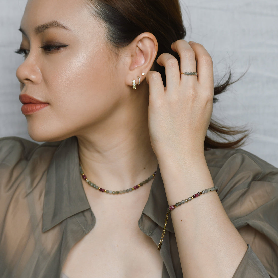 Jovie Adjustable Ring | Apatite