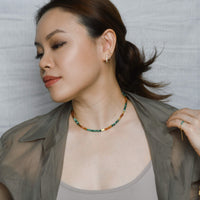 Aanya Green Labradorite+Sunstone Necklace