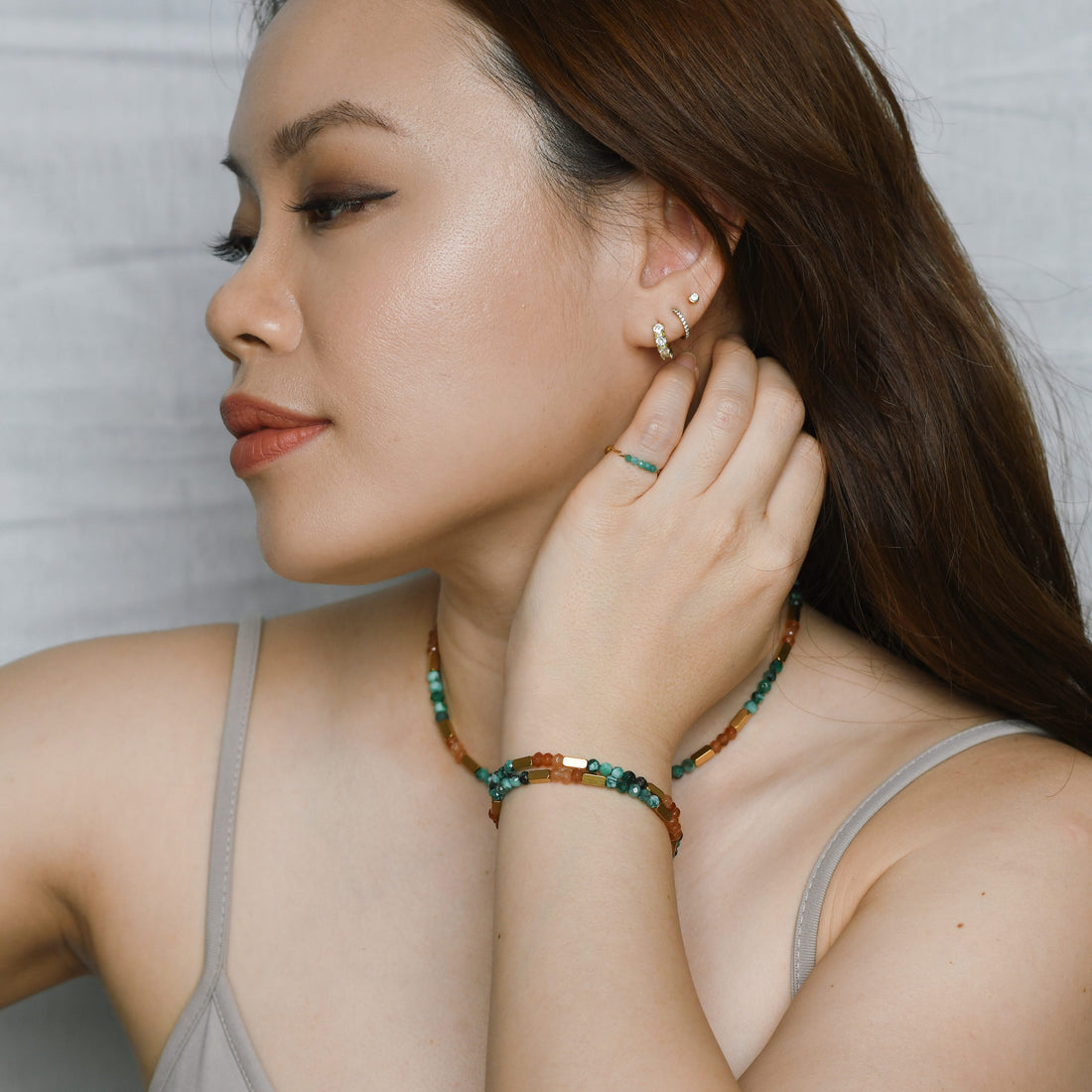 Jovie Adjustable Ring | Amazonite