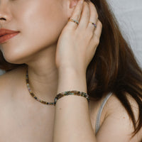 Kenna Bracelet in Tourmaline+Brown Chalcedony