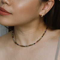 Kenna Tourmaline+Brown Chalcedony Choker