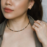 Kenna Tourmaline+Brown Chalcedony Choker