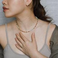 Cadence Mint Chalcedony+Sunstone Choker