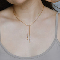 Surena Bow-Tie Lariat Necklace | Amazonite