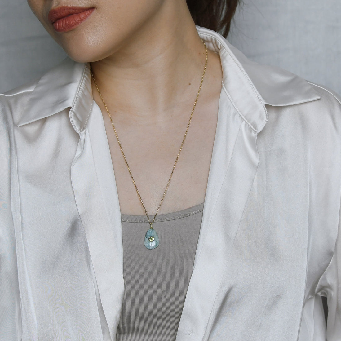 Erin 11.5 carat Aquamarine with Peridot (S925)