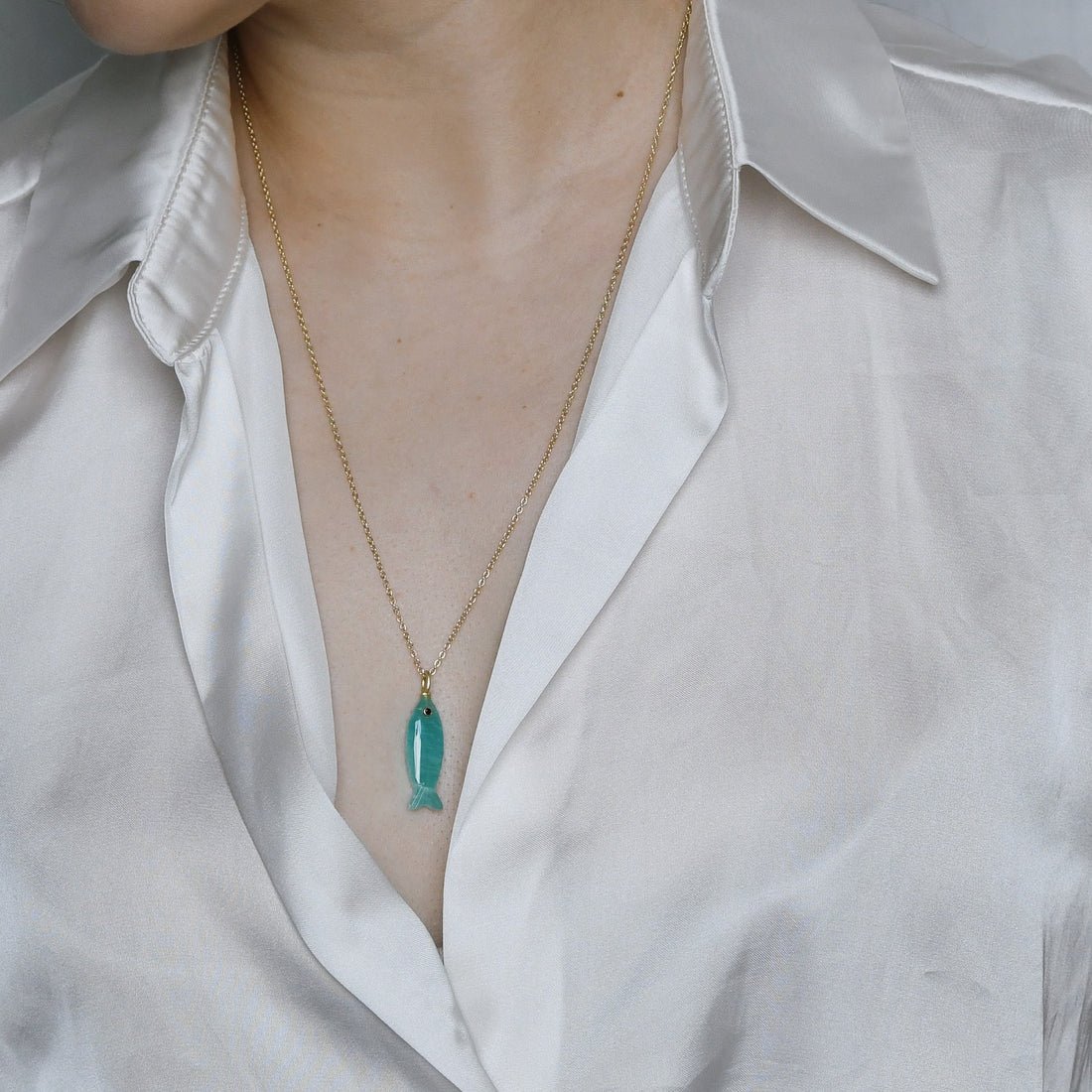 Finny 9.5 carat Amazonite 1 (S925)