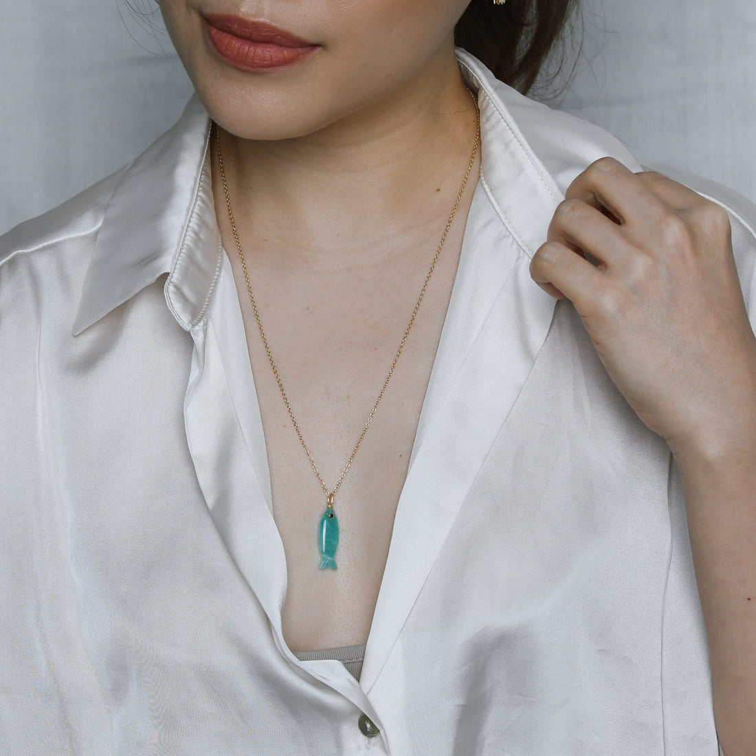 Finny 9.5 carat Amazonite 1 (S925)