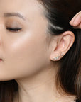 Inda Studs | Gold Clear