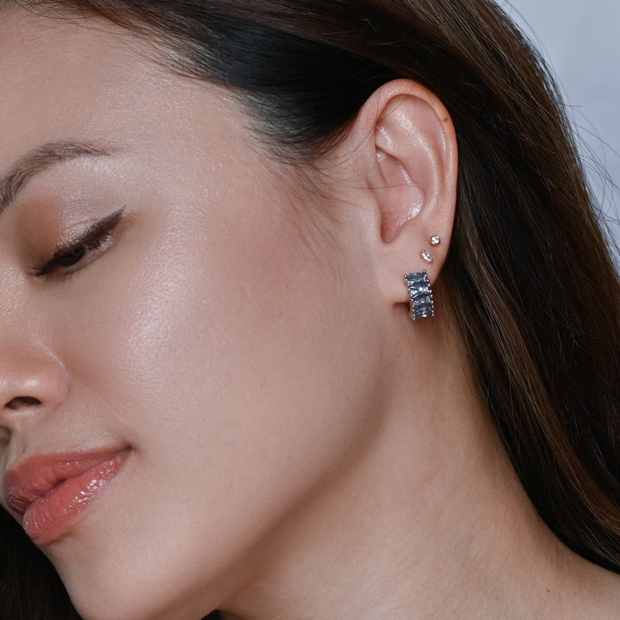 Jada Hoops | Steel Blue Silver