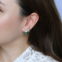 Madison Hoops | Spring Green Silver