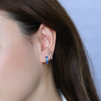 Kaia Mini Huggies | Royal Blue Silver