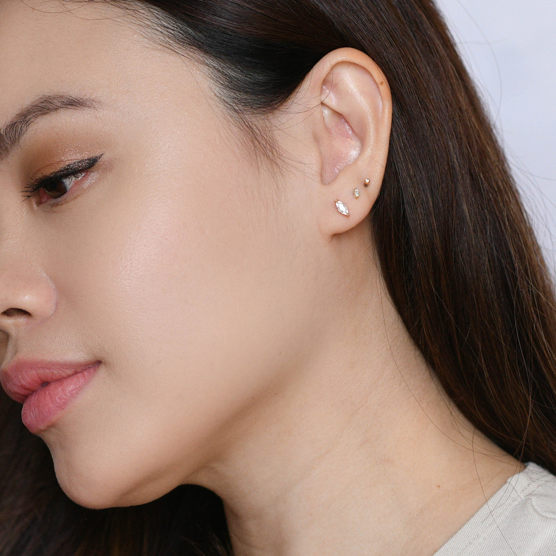 Carmen Marquise Studs | Gold