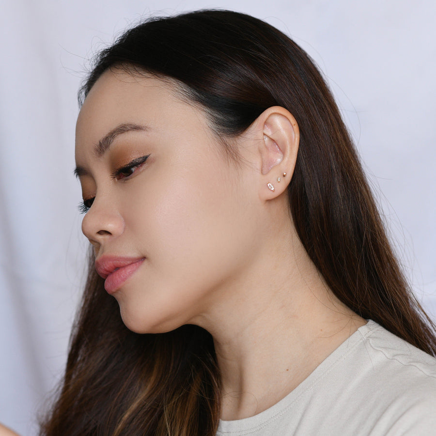 Carmen Marquise Studs | Gold