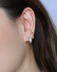 Madison Hoops | Clear Rose Gold