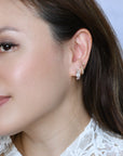Madison Hoops | Clear Rose Gold