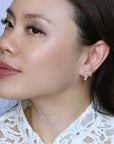 Madison Hoops | Baby Pink Rose Gold