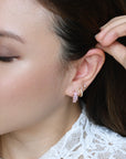 Madison Hoops | Baby Pink Rose Gold