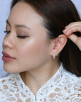 Madison Hoops | Baby Pink Rose Gold