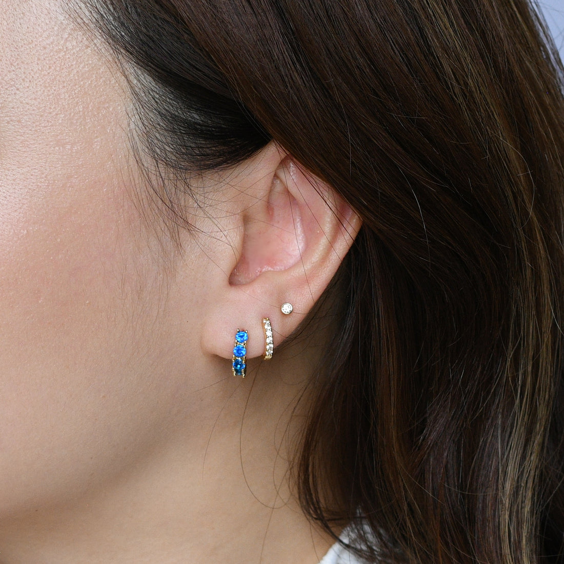 Kaia Mini Huggies | Royal Blue Gold