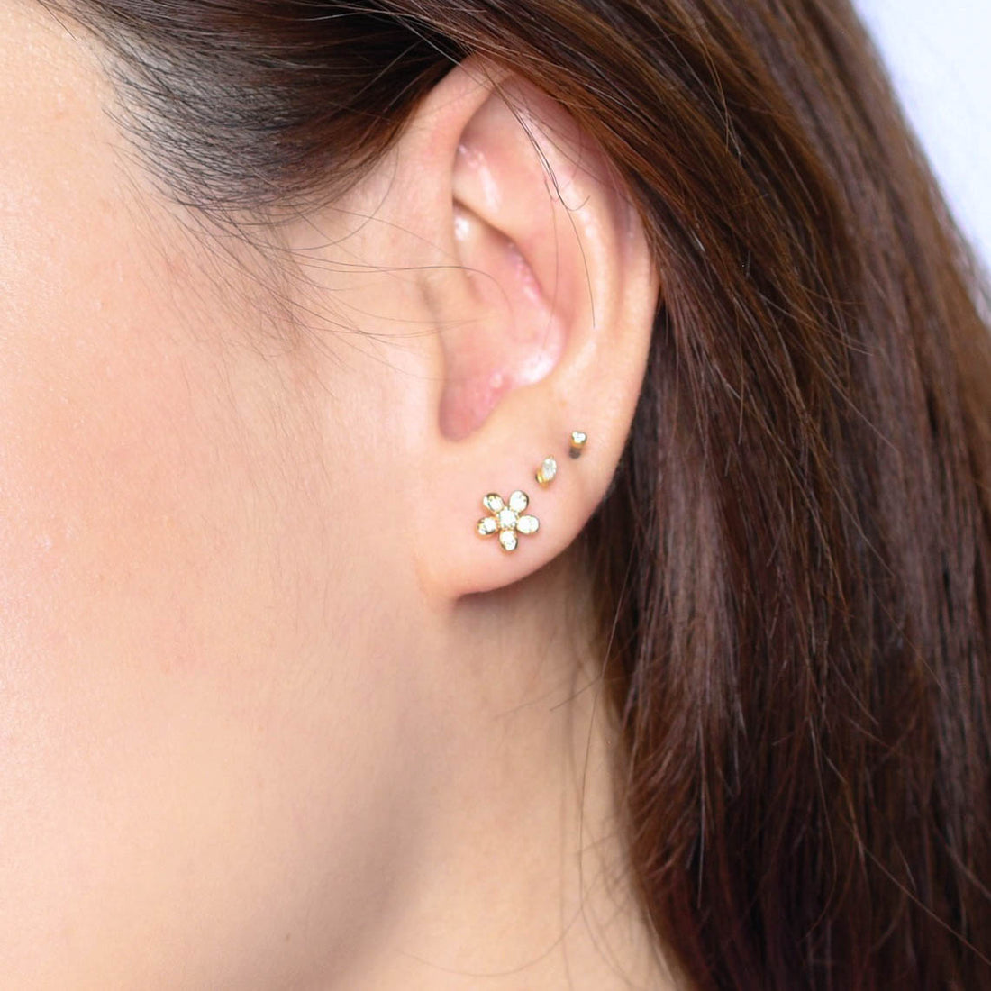 Berbunga Studs | Warm Gold