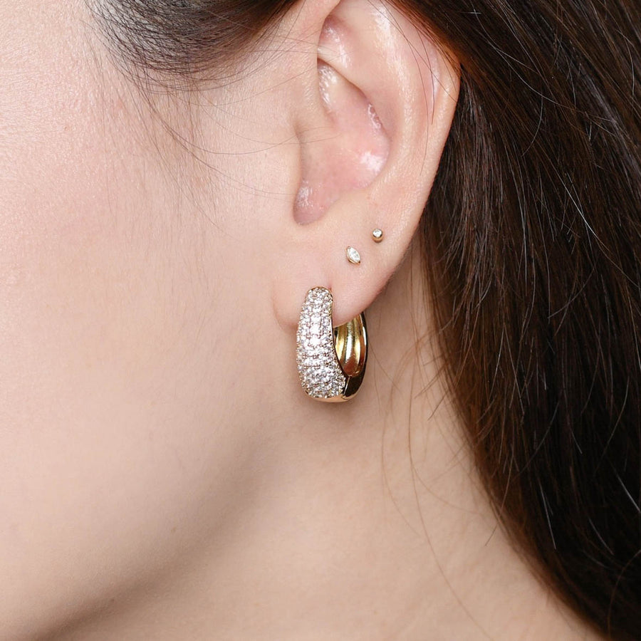 Elina Saddle Hoops | Gold