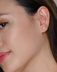 Orkid Studs | Opal Gold