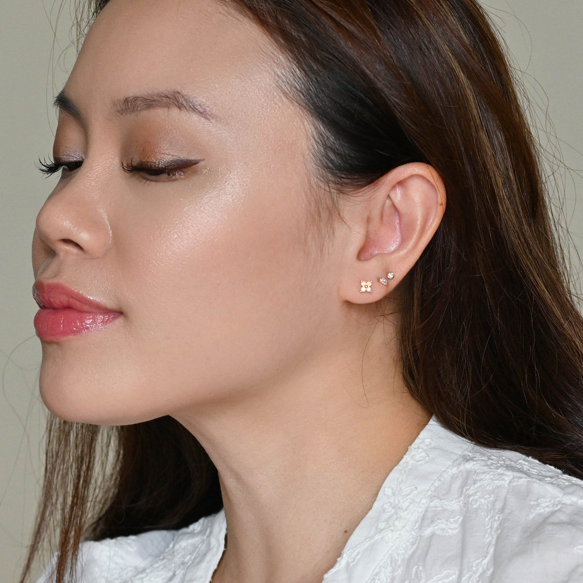 Orkid Studs | Opal Gold