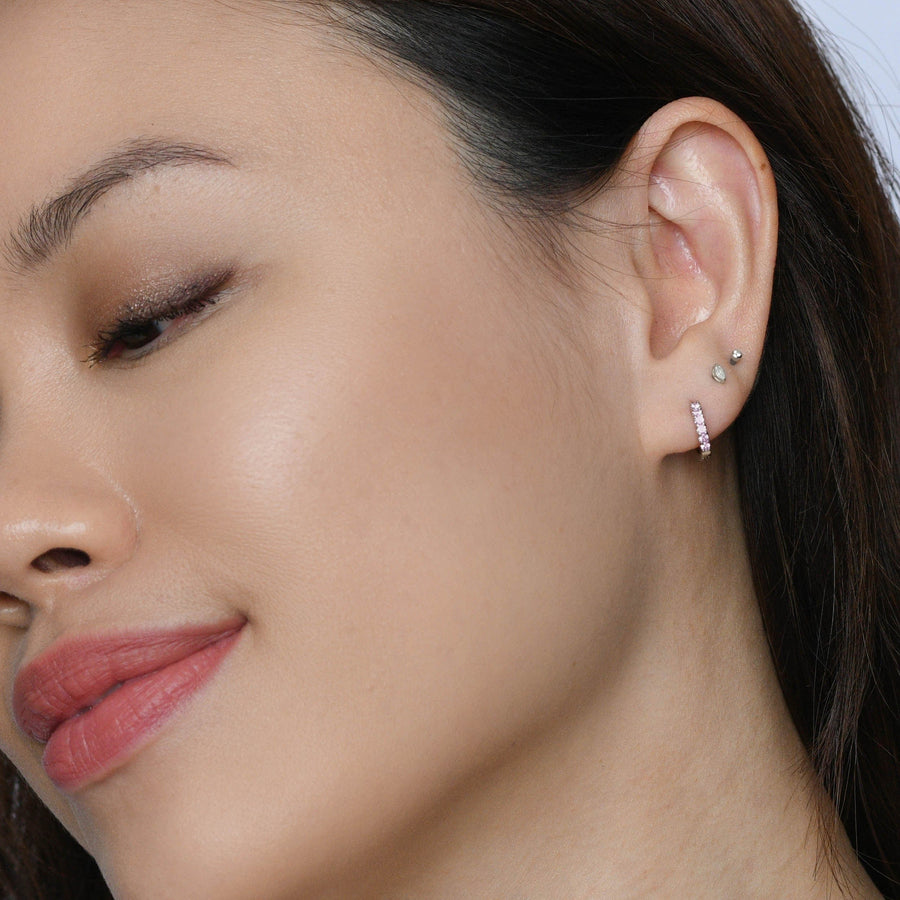 Drea Mini Huggies | Pink Silver