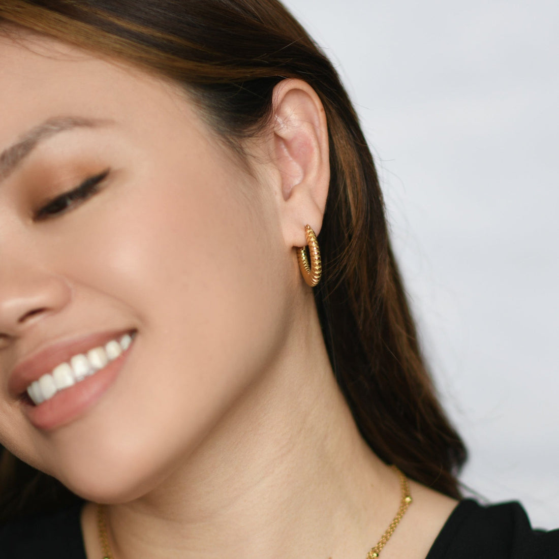 Jean Spiral Hoop | Gold SST