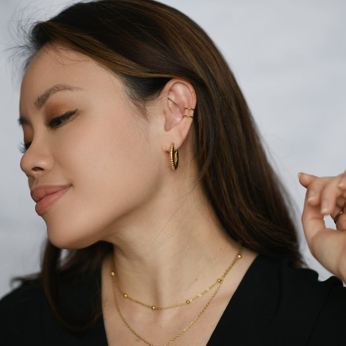 Jean Spiral Hoop | Gold SST