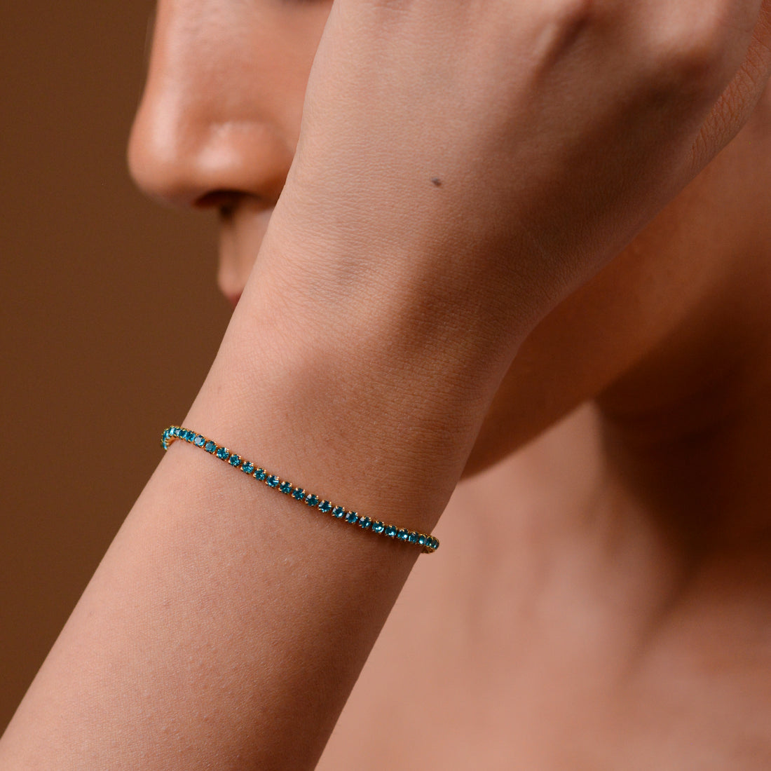 Laura Tennis Bracelet | Teal