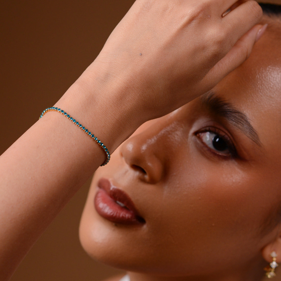 Laura Tennis Bracelet | Teal