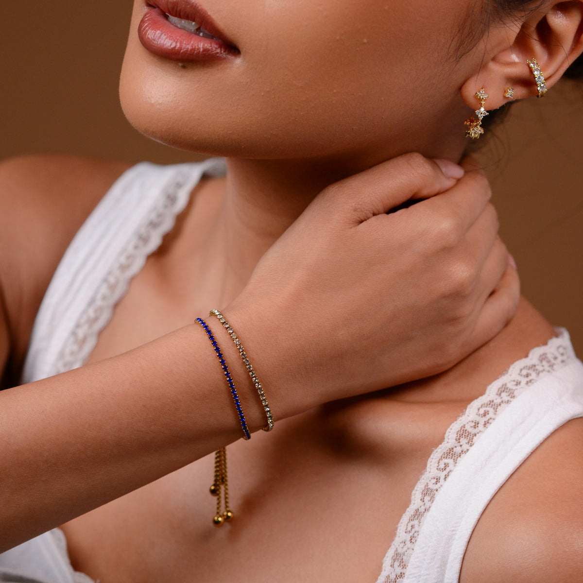 Laura Tennis Bracelet | Azure