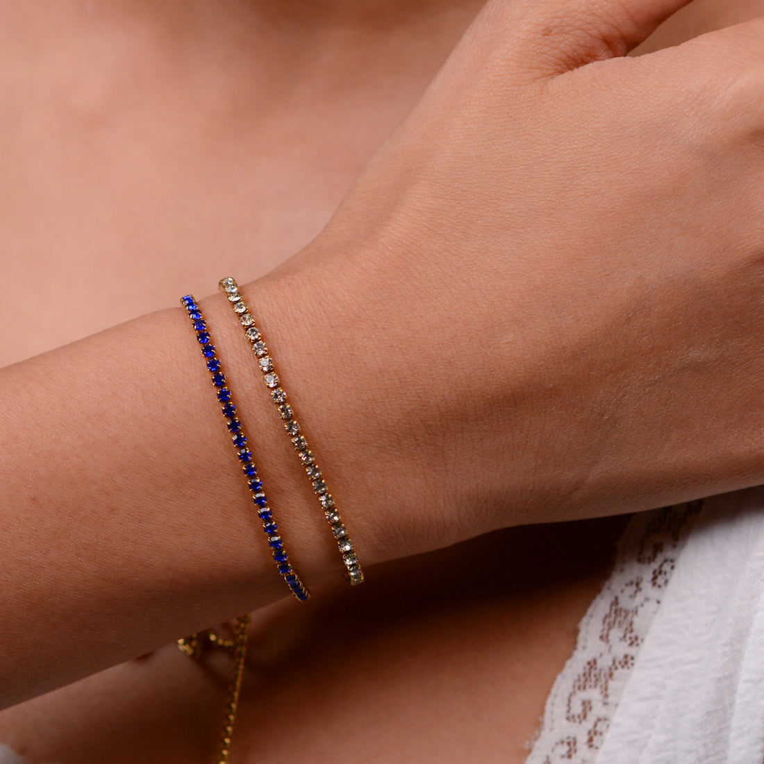 Laura Tennis Bracelet | Azure