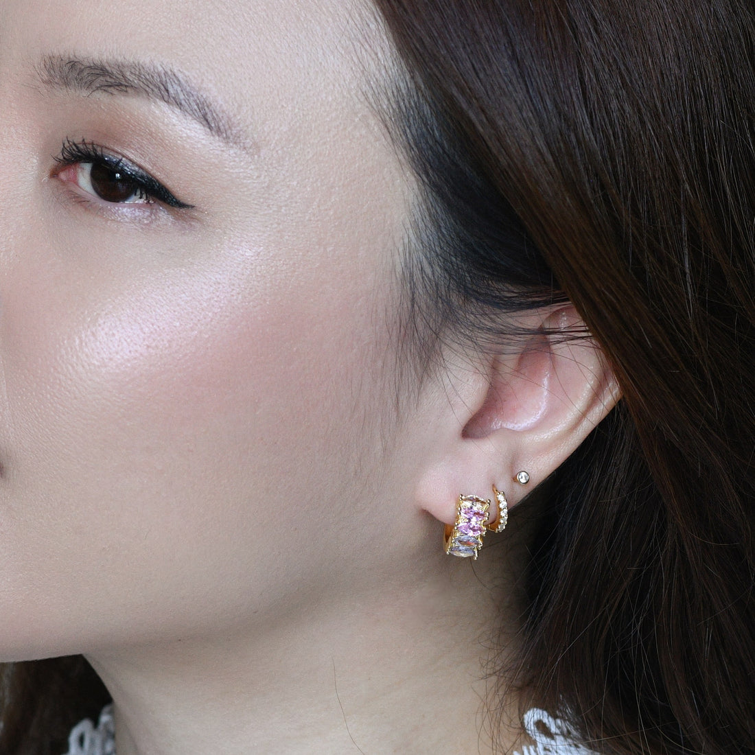 Jada Hoops | Ombre Pink Gold