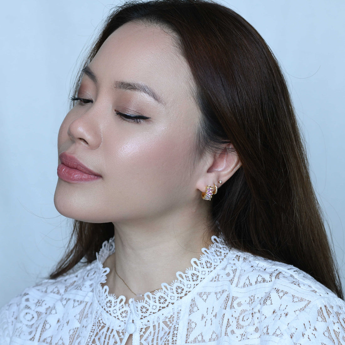 Jada Hoops | Ombre Pink Gold