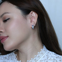 Jada Hoops | Ombre Blue Silver