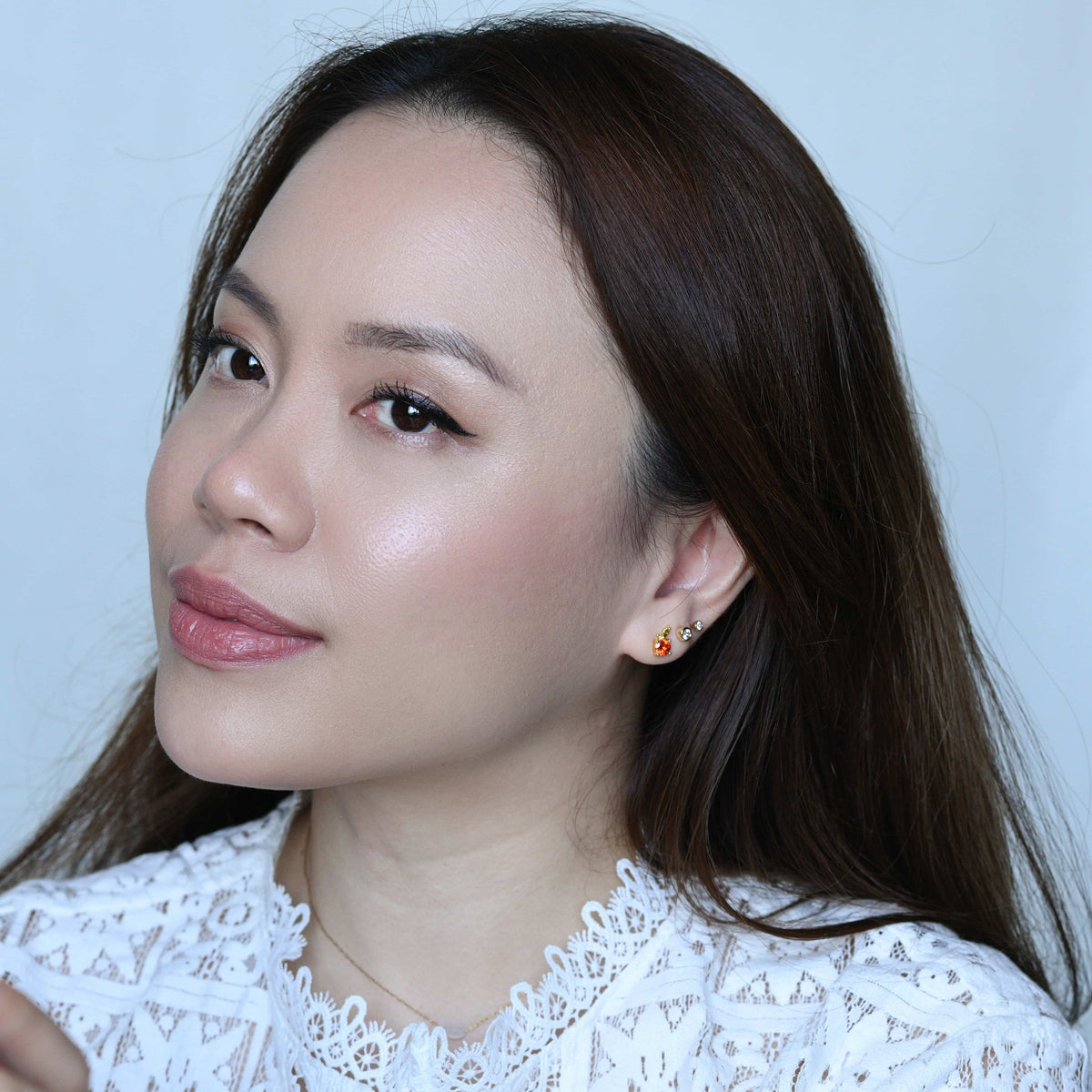 Mandarin Studs | Gold