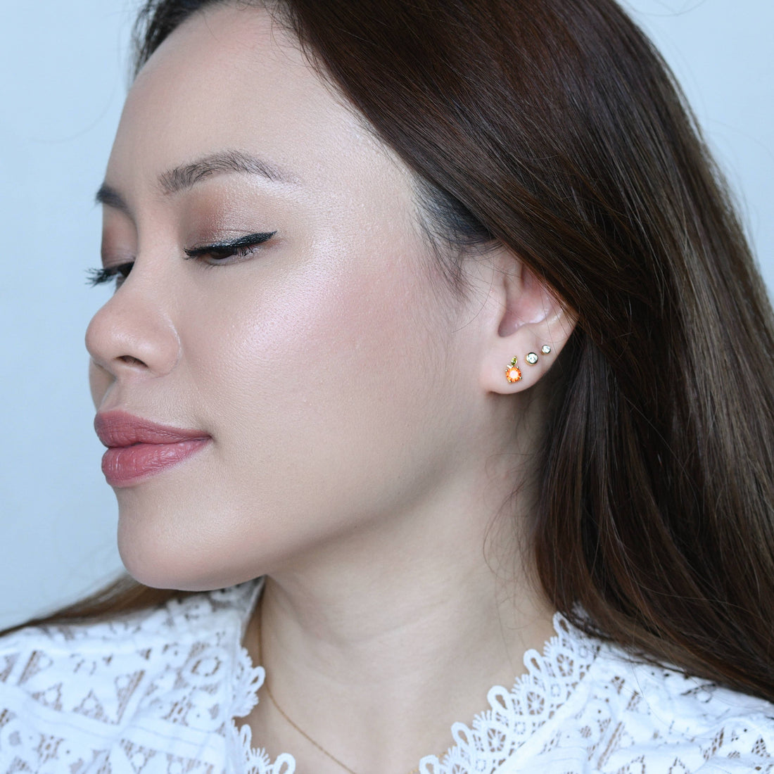 Mandarin Studs | Gold