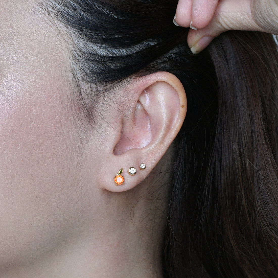 Mandarin Studs | Gold