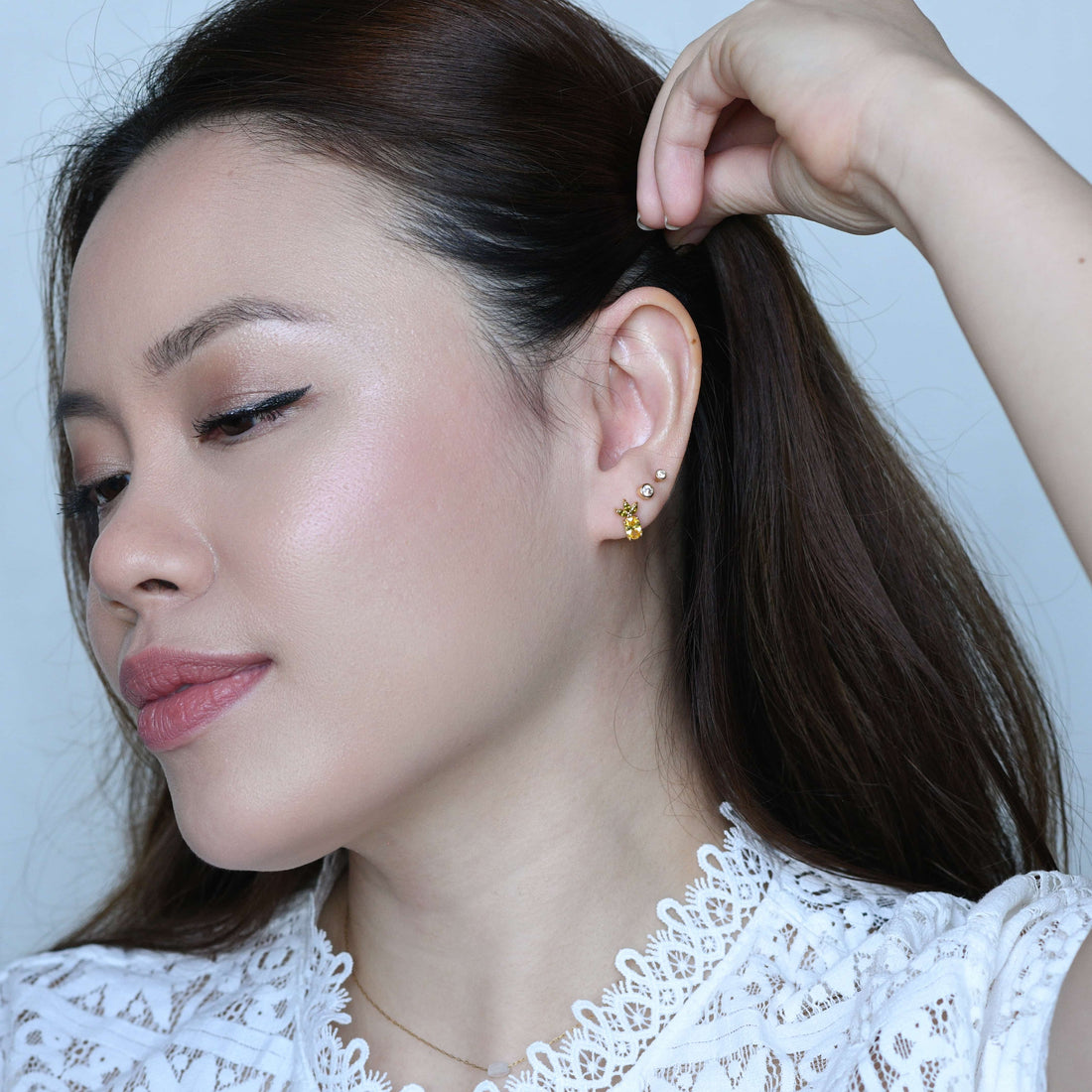 Lady Luck Pineapple Studs | Gold