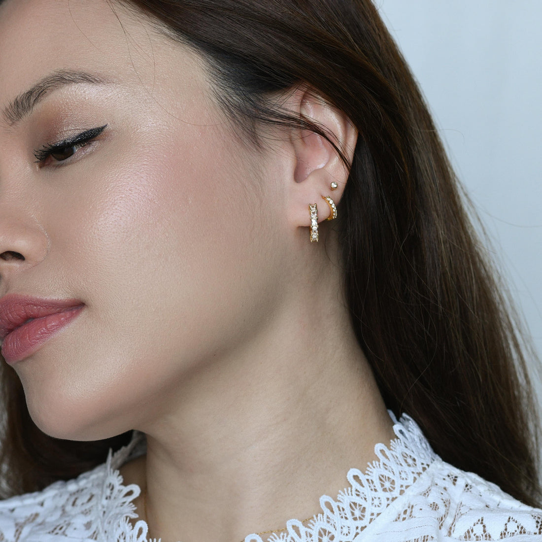Esan Hoops | Clear Gold