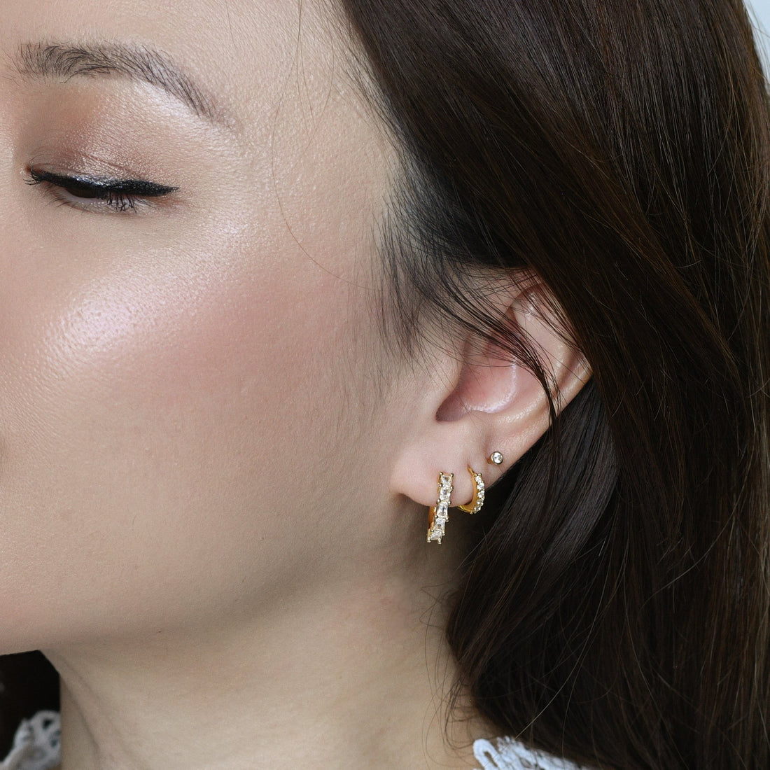 Esan Hoops | Clear Gold