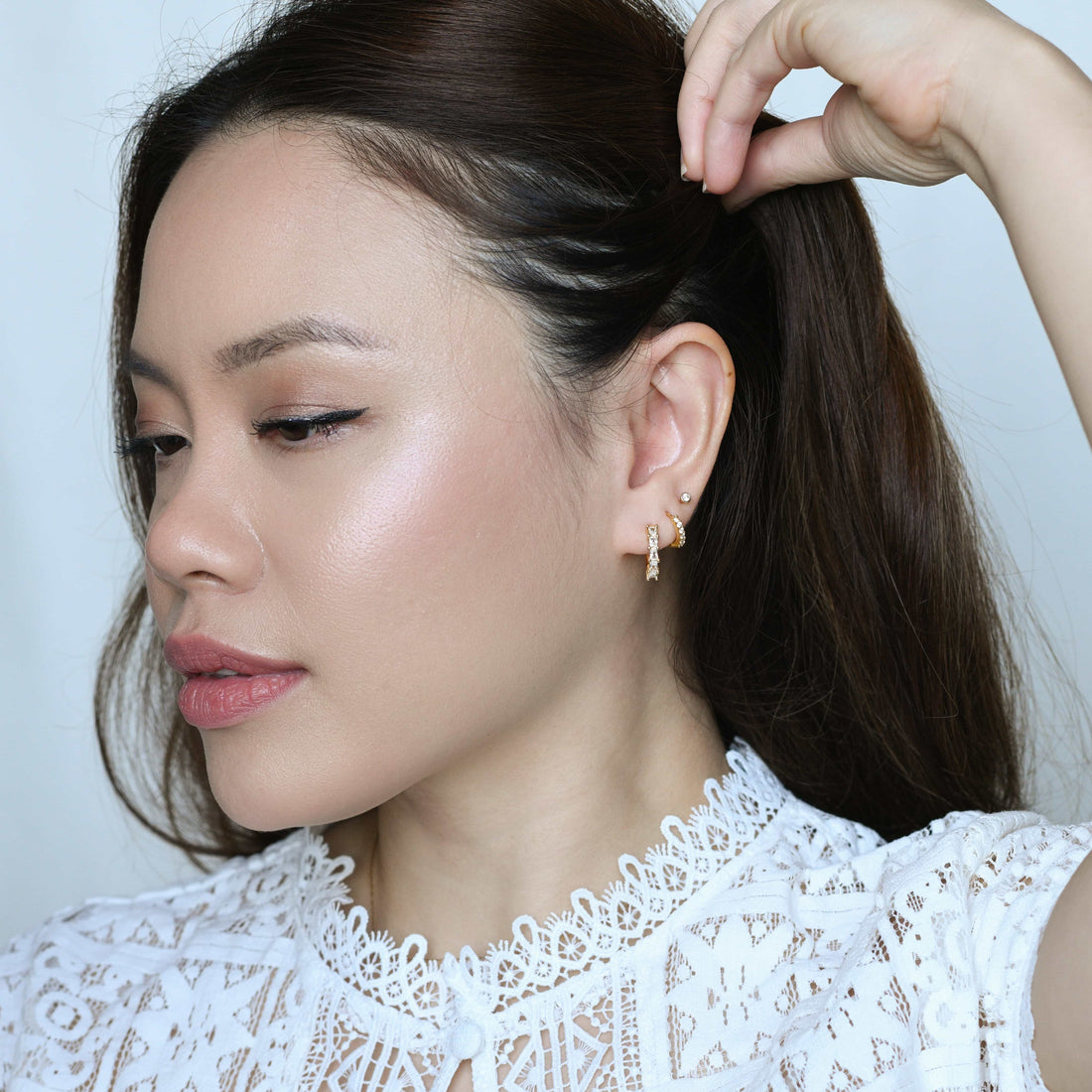 Esan Hoops | Clear Gold
