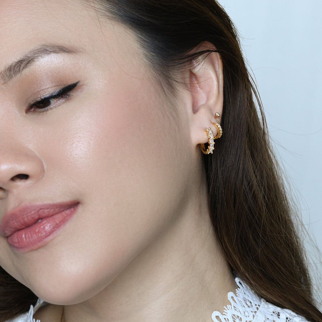 Esan Hoops | Clear Gold