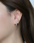 Aomi Hoops | Clear Gold