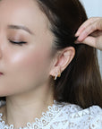 Aomi Hoops | Clear Gold