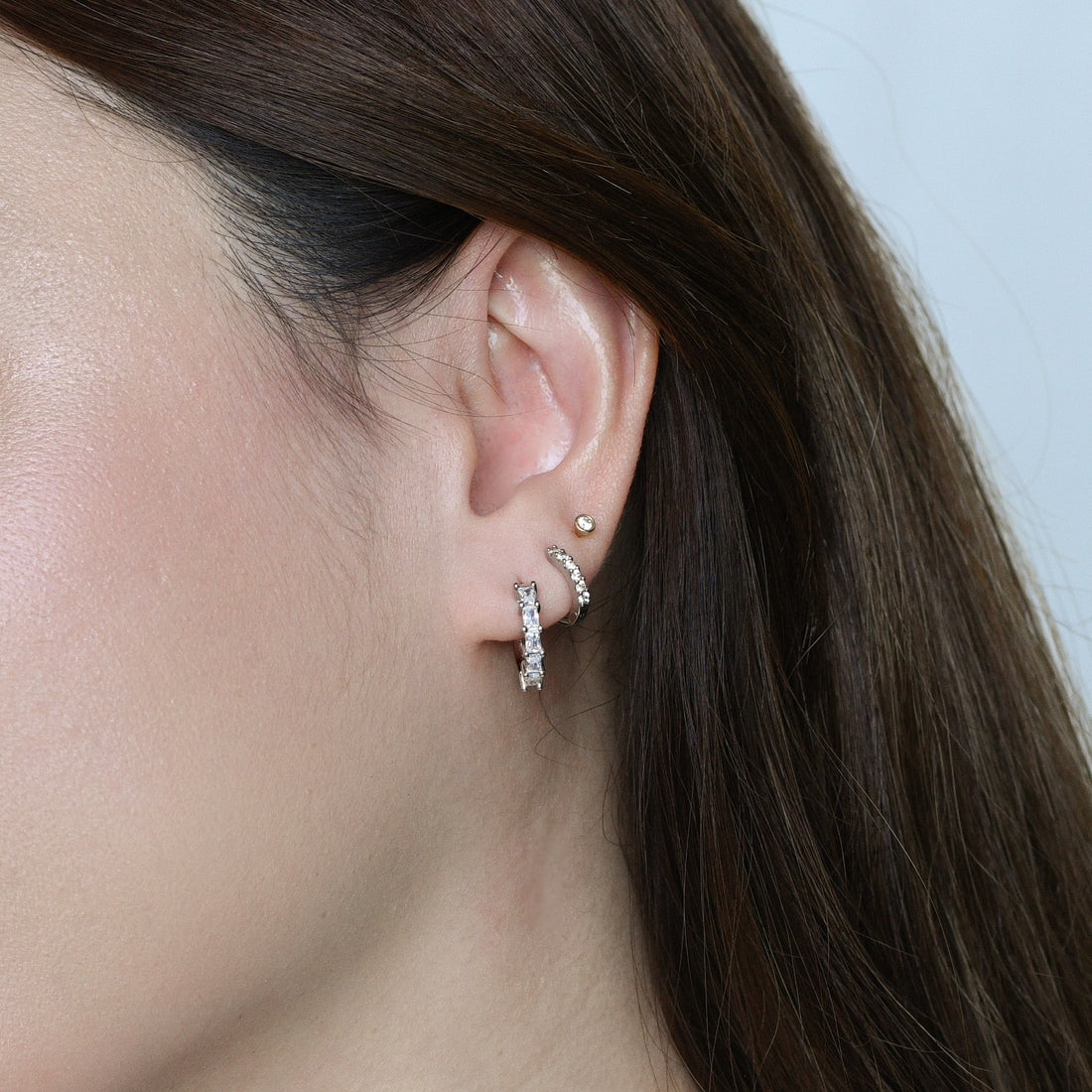 Esan Hoops | Clear Silver