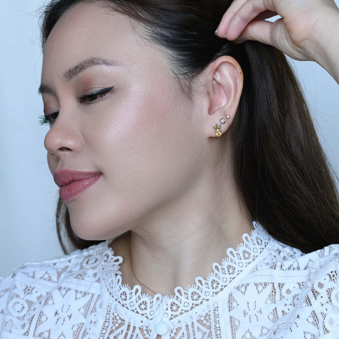 Lady Luck Pineapple Studs | Silver