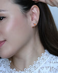 Mandarin Studs | Silver